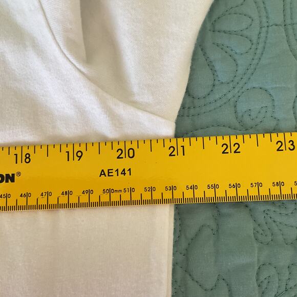 Marushka Womens Three Quarter Long Sleeve Hibiscus Screen Printed Tee Large - Picture 8 of 9